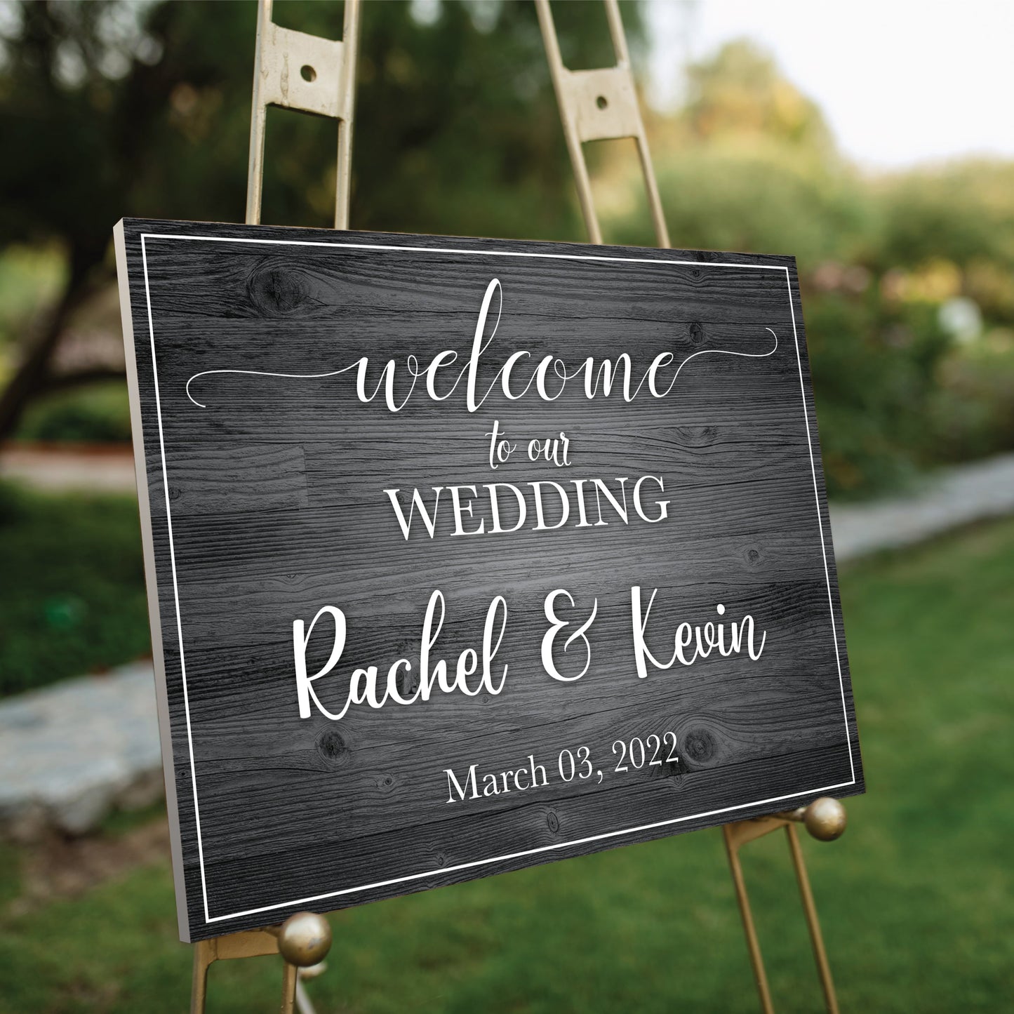 Rustic Wedding Welcome Sign