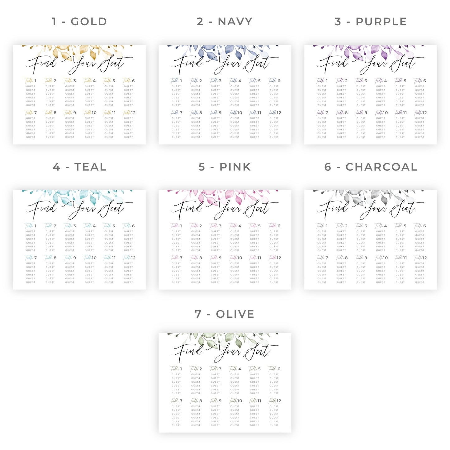 Custom Boho Wedding Seating Chart