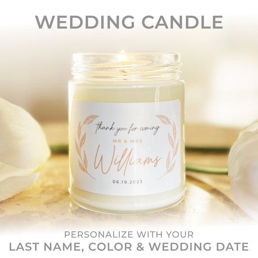 Custom Candle Wedding Gift