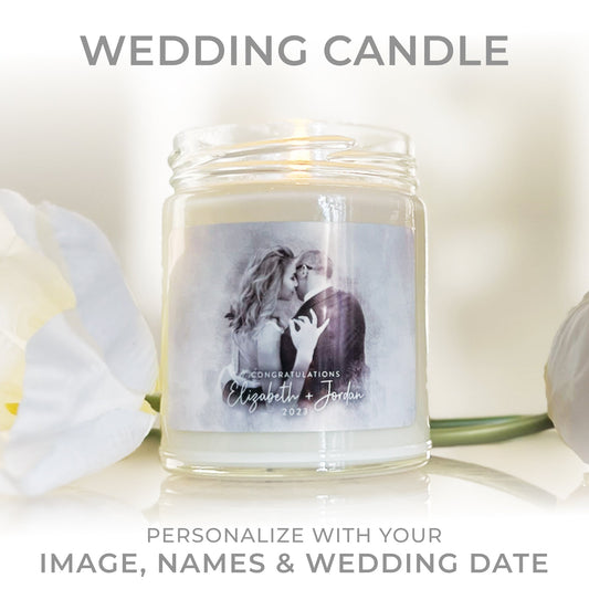 Custom Candle Wedding Gift Sketch