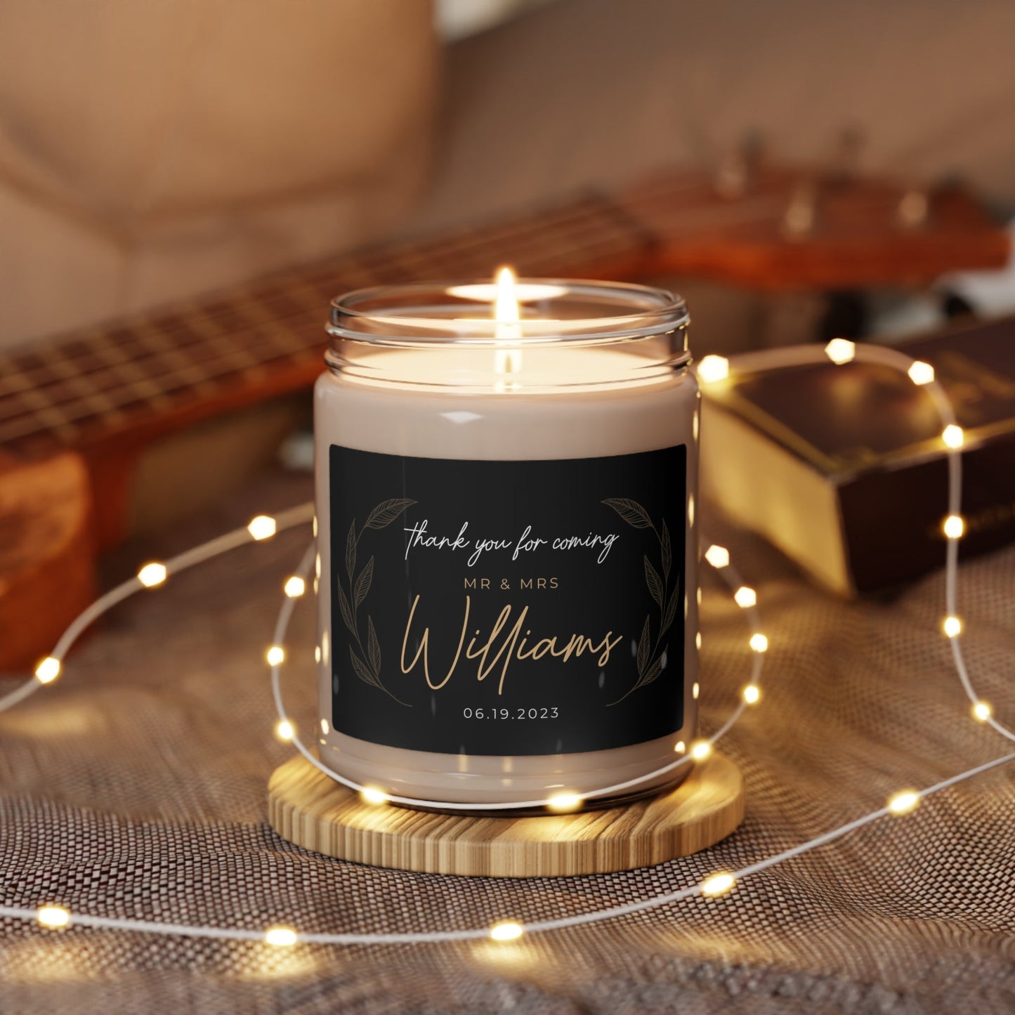 Custom Candle Wedding Gift