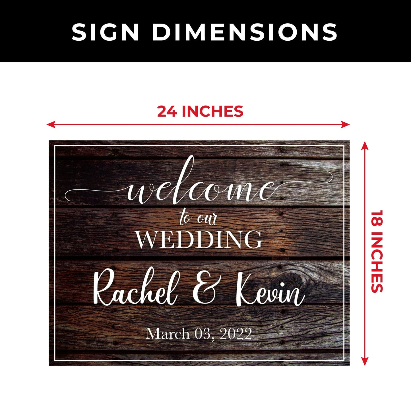 Rustic Wedding Welcome Sign